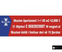 Okazion apartament 1+1 60m2